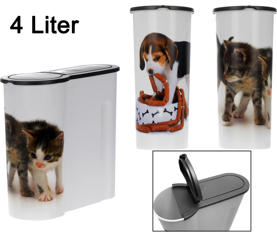 Futterdose für Trockenfutter 4 Liter Katzenfutterbox Hundefutterbox f Tierfutter