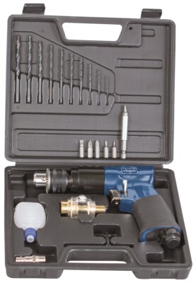 Scheppach Druckluft Bohrmaschine Druckluftbohrer Schrauber 6,3bar mit Zubehör