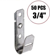 50 Pack 3/4" J-Hook Wall Ceiling Mount Hanger Route Network Wires Cord Cable