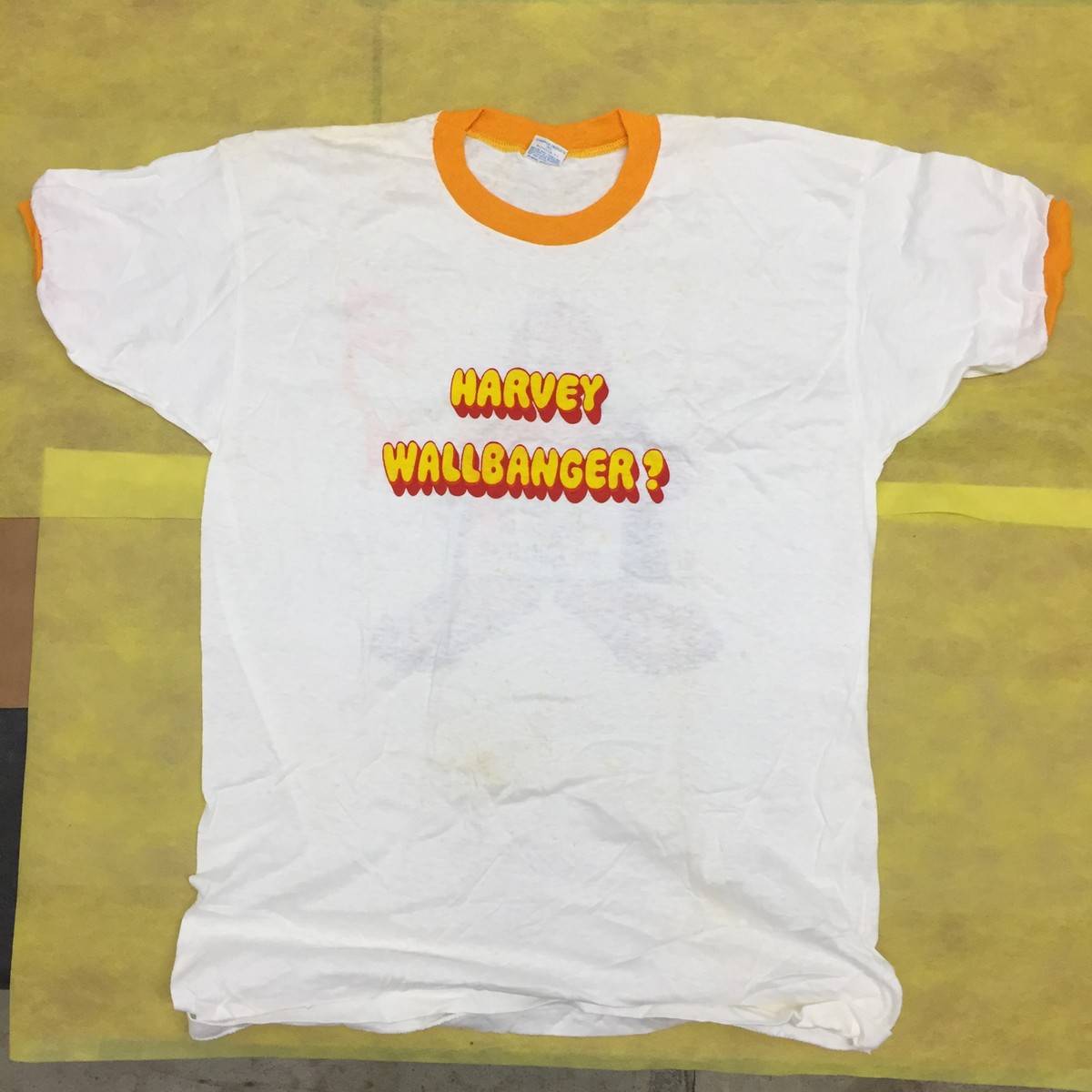 Vintage 1970s Harvey Wallbanger Champion White Yellow Cocktail