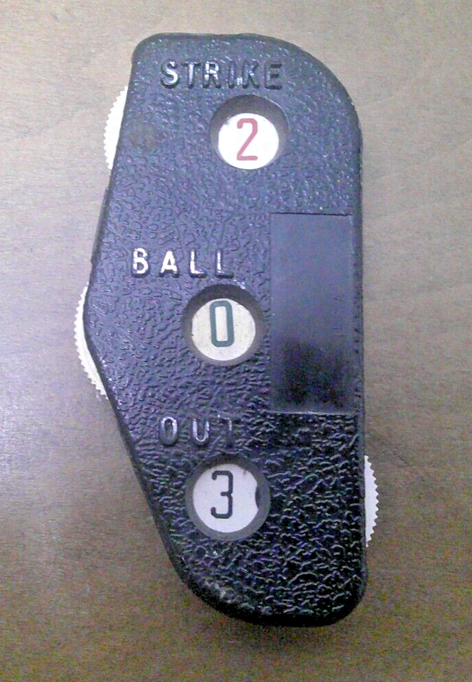 Vintage! Handheld Baseball Score Keeper! Black USA Strike Ball Out