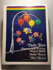 Musical Baby Bed Mobile Raggedy Ann  Andy Vintage 1976 Dolly Toys No 613