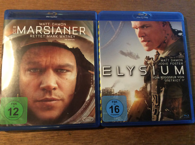 Matt Damon SCIENCE FICTION [2 BLU RAY] Elysium + Der Marsianer - Rettet Mark ..