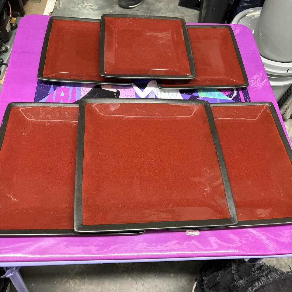 Better Homes & Gardens Anderson Rust Brown Square-Shaped Stoneware 6 Piece - Image 2 of 4