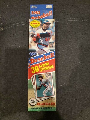 1983 Topps Baseball Album Stickers Box 30 Count Unopened Pete Rose Set ...