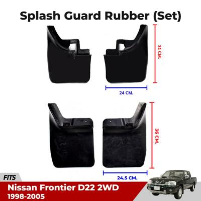 For Nissan Navara D22 2WD King Cab 1998-05 Mud Splash Guard Rubber Set 4 EBGO