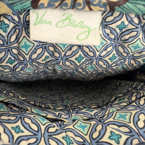 Vera Bradley Crossbody Passport Purse Blue Mod Floral Travel Bag Small Hipster - Picture 8 of 11