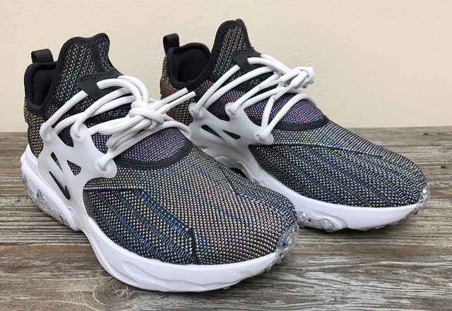 nike react presto flyknit multi black