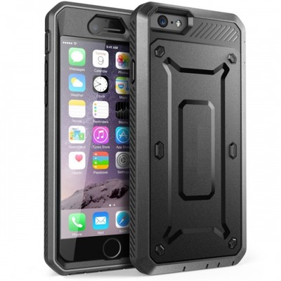 iPHONE 6 6S SHOCK RESISTANT RUGGED HOLSTER CASE COVER BUILT-IN SCREEN PROTECTOR