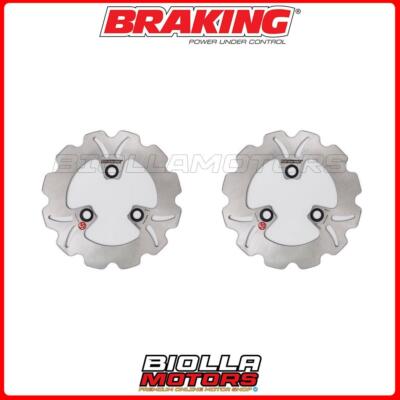 SATZ BREMSSCHEIBEN VORNE BRAKING HONDA TRX EX 400 2004 - [FESTE WAVE] 2xHO41FI