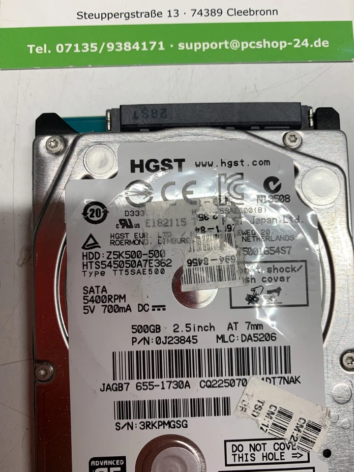 HGST Z5K500 500GB Interne Festplatte 2,5 Zoll HDD - Bild 2 von 2