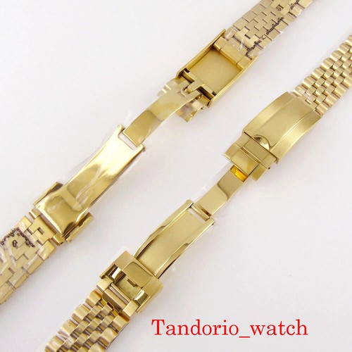 no logo 20mm Width Jubilee Watch Bracelet Fit 40mm Mens Watch Deployment Buckle - Picture 5 of 5