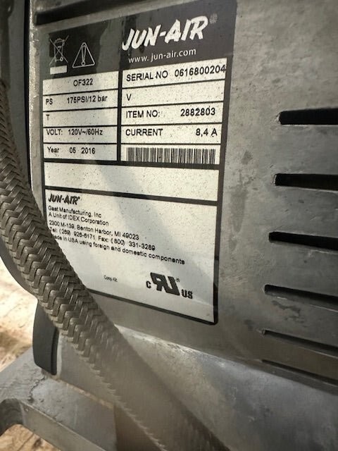 * LOT OF 3* N2U WITH JUN-AIR OF322" HD COMM NITROGEN GENERATED BEER GAS ON SITE