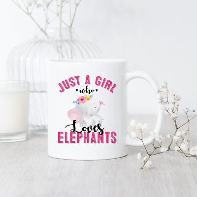 Elephants A Girl Loves Mug Elephant Mug Elephant Gift Elephant