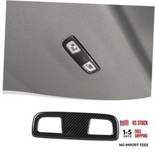 for Chevy Silverado 2019 Roof Center Readling Lamp Middle Carbon Fiber Black