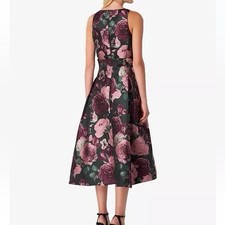 Tahari Arthur S. Levine Metallic Jacquard Midi Dress