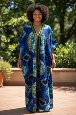 Women  s One Size Multi-Color African Kaftan Dress
