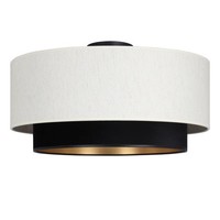 Deckenlampe Schlafzimmer Samt Schwarz Weiß Gold E27 Ø 45 Cm Deckenleuchte Flur