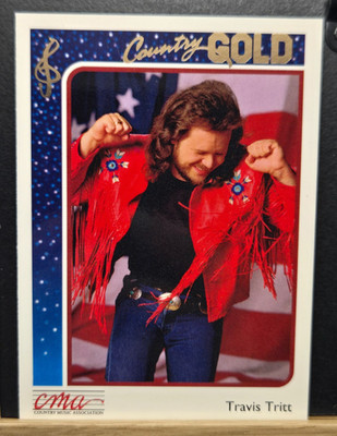 1992 CMA Country Gold- #70 Travis Tritt Factory Set Sterling GOLD FOIL