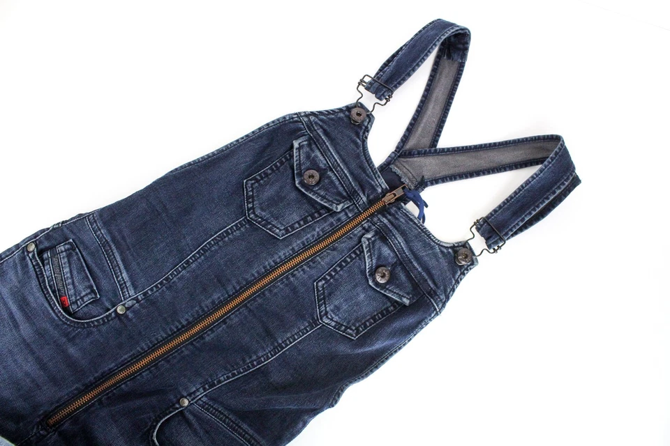 Diesel Jeide-NE 0842W Damen Overall 2XS Slim Jogg Blau Stretch Latzhose - Bild 4 von 4