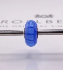 Trollbeads Blue Petals Glass Bead Retired HTF New