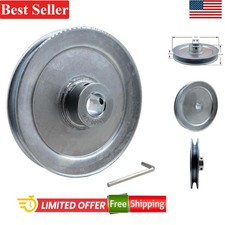 Single Groove 6 Inch V-Belt Pulley - Durable Carbon Steel with Rust Protection