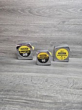 Lot Of 3 25' 16' Tape Measure 2 Stanley 25' 1 Stanley 16' Powerlock
