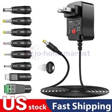 12W 3V-12V Universal AC Adapter Power Supply Wall Charger Cord for DC Charger US