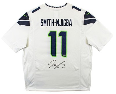 Seahawks Jaxon Smith-Njigba Authentic Signed White Nike Game