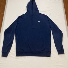 Under Armour Mens Hoodie Sweatshirt Medium Blue Pullover Long Sleeve Activewear