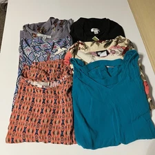 Lot Of 6 Women's Tops Size XS/S Multicolor Mixed Brands Career Wardrobe Staples