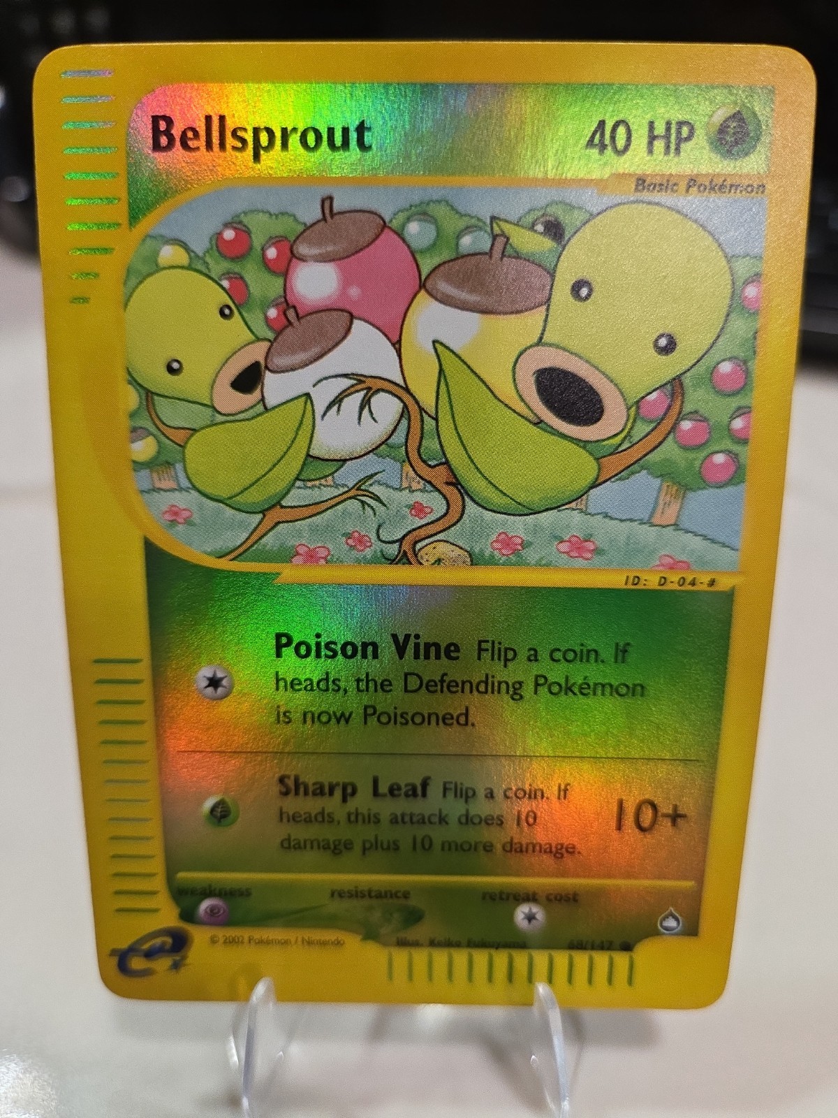 Pokémon TCG Bellsprout Reverse Holo Common 68/147 Aquapolis 2002 NM