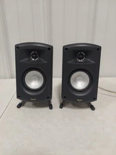 Pair Of Klipsch Satellite Surround System Speakers w/ Stands Tested #2620