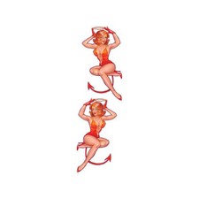 Lot D’Autocollants Lethal Threat Jour, Ange Nuit, Diable 11 x 6 cm