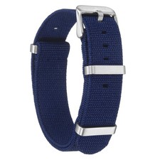 Elastic Nylon Watch Band 18mm Waterproof One-Piece Watch Strap, Blue