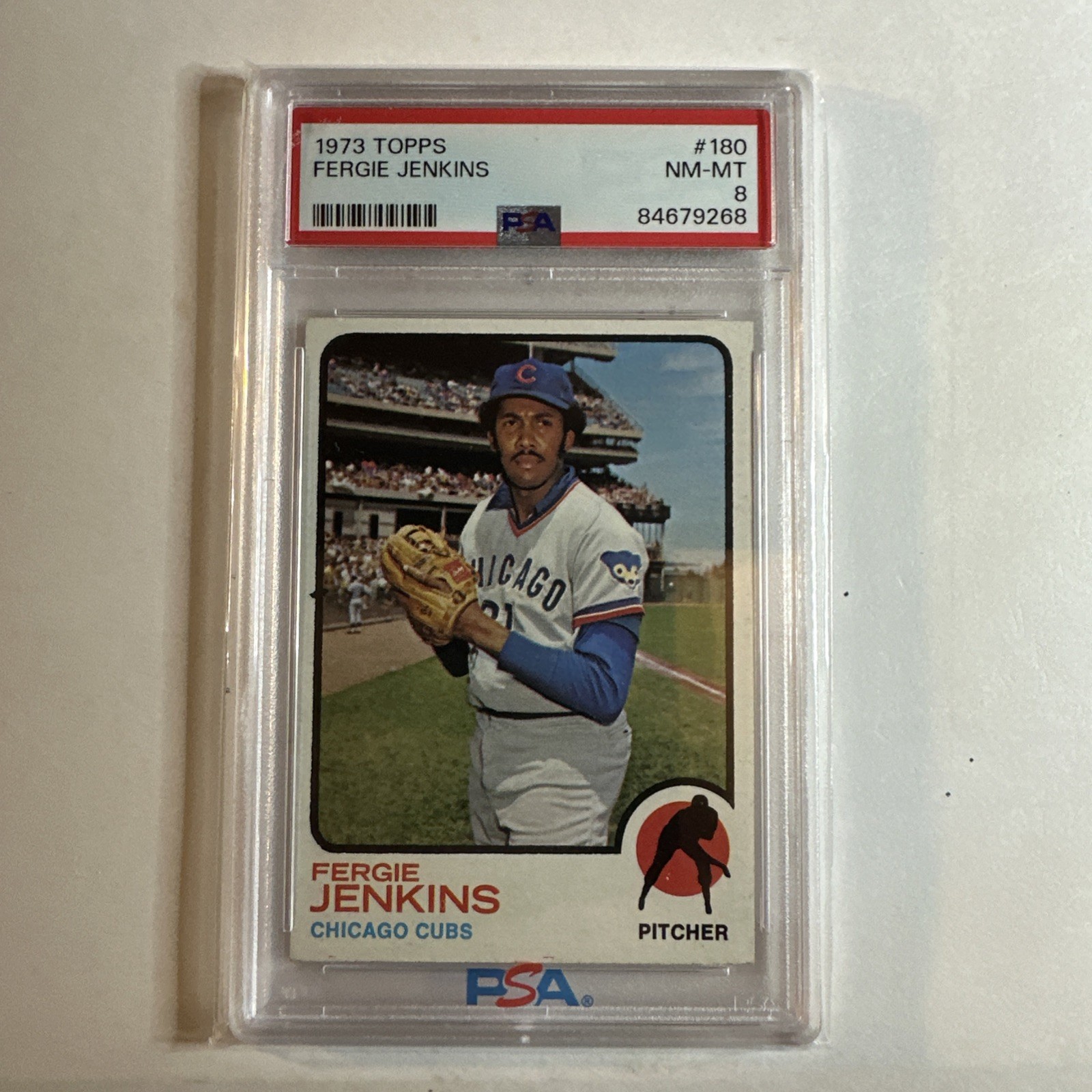1973 Topps #180 Fergie Jenkins PSA 8