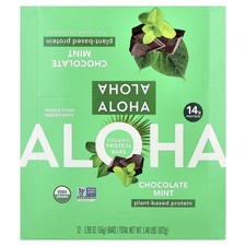 Organic Protein Bars, Chocolate Mint, 12 Bars, 1.98 oz 56 g Each
