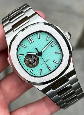 Noctyx Tiffany Blue Open Heart 40mm Automatic   Authentic NH38