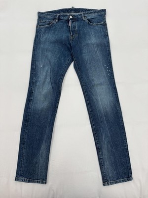 Dsquared2 Cool Guy Jeans Mens 52 Blue Slim Fit Distressed Denim Made Romania