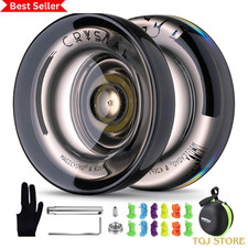 MAGICYOYO K2 Crystal Black Yoyo Professional, Responsive Yoyo for Kids Beginners