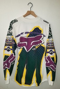 FOX Racing Jersey Vintage 90s Motocross Forma AOP Elbow Patches USA RARE 2XL