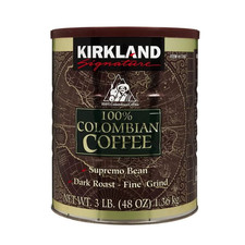 Kirkland 3lb Fine Grind Supremo Bean Colombian Coffee - Dark Roast 17767 