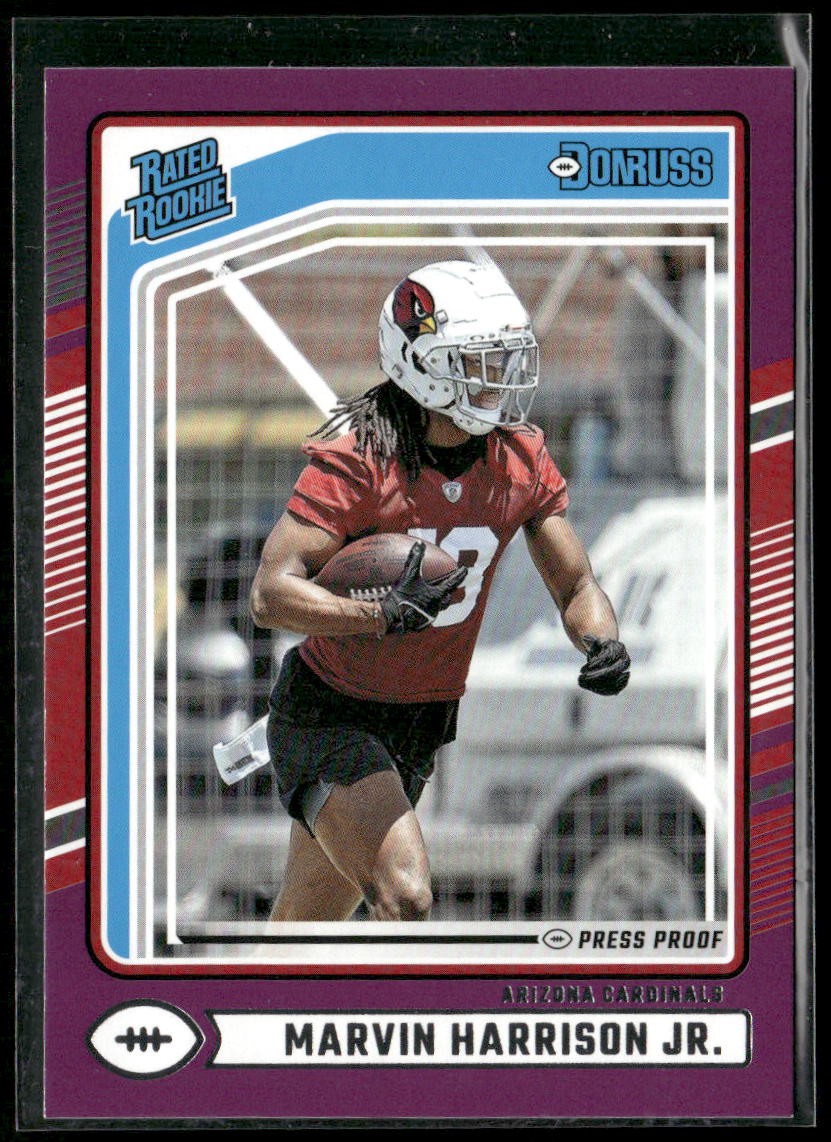 2024 Donruss Marvin Harrison Jr. Press Proof Purple Rookie #393
