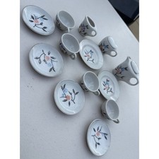 Vintage Miniature Tea Set Made in Japan Hand Painted Floral Porcelain 15 Piece