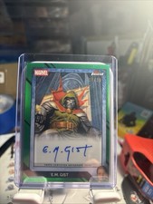 2026 Topps Finest Fantastic Four E.M. Gist Comic Artist Auto Green /99 Doom