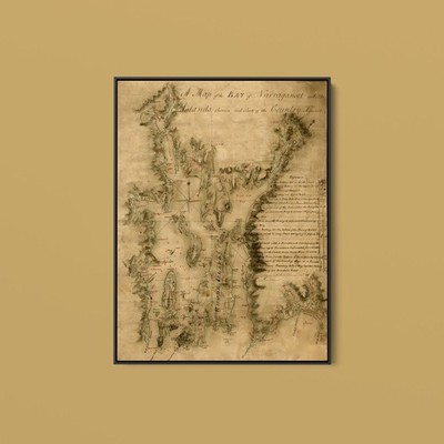 Vintage Maps - Narragansett Bay - Art Print on Paper or Canvas
