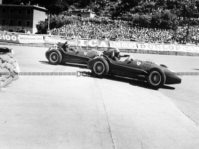 Foto L. Musso & M. Hawthorn - Ferrari Dino 246 - GP F1 Monaco (1958) - 15x20