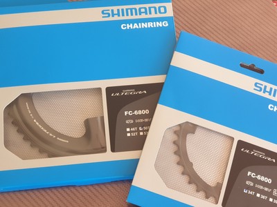 (2er Set) Shimano Ultegra FC-6800 Kettenblätter (50t + 34t) 11s Kettenblätter (NEU)