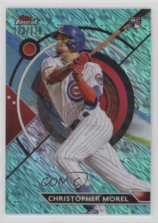 2023 Topps Finest Aqua Shimmer Refractor 123/175 Christopher Morel #46 1ar1