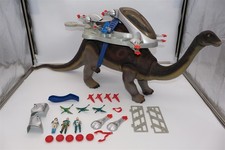  VINTAGE - 1989 Tyco Dino-Riders BRONTOSAURUS Dinosaur Set *NEAR COMPLETE*